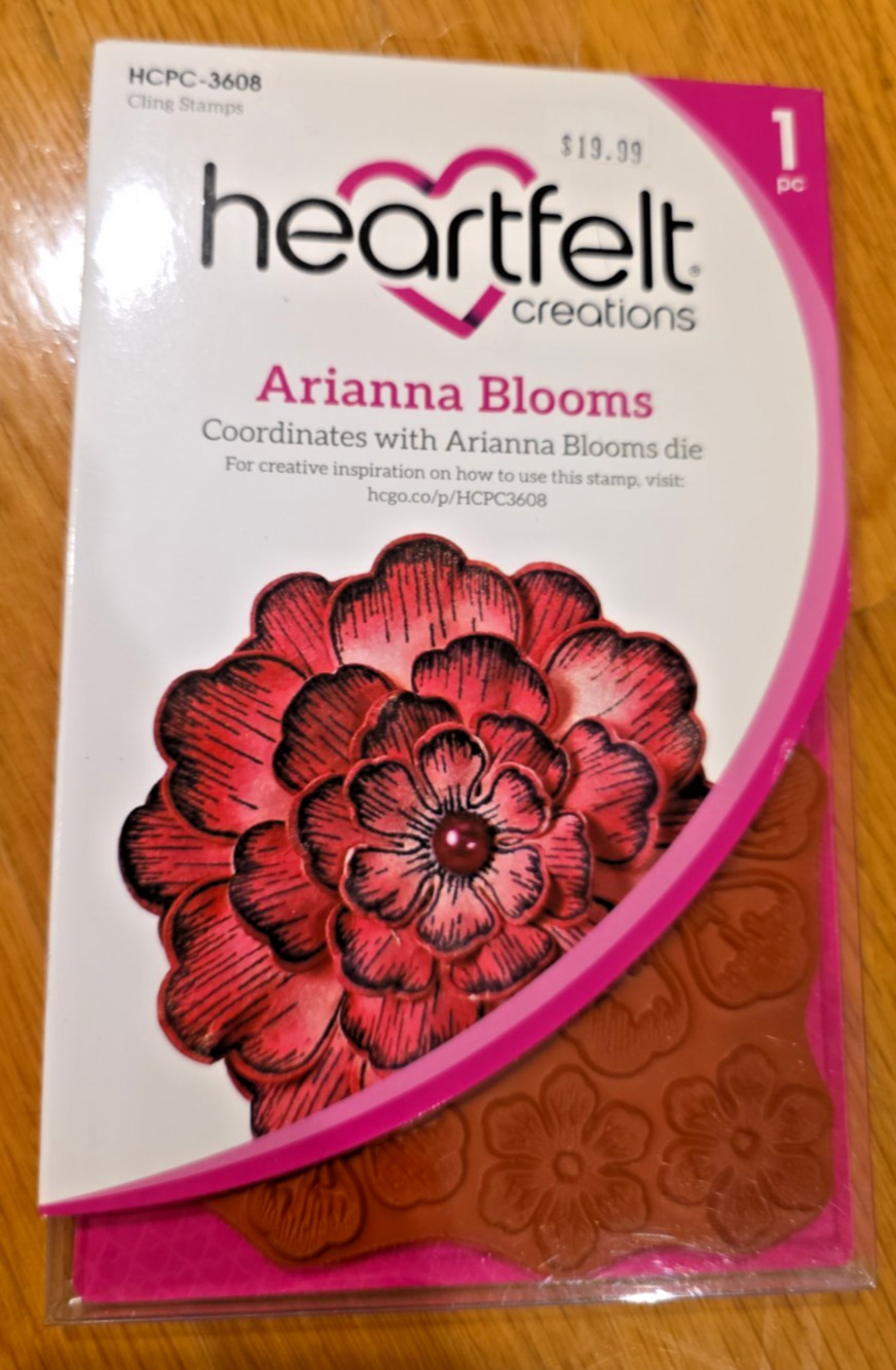 Heartfelt Creations Arianna Blooms HCPC-3608 Cling Rubber Stamp Set NEW Floral